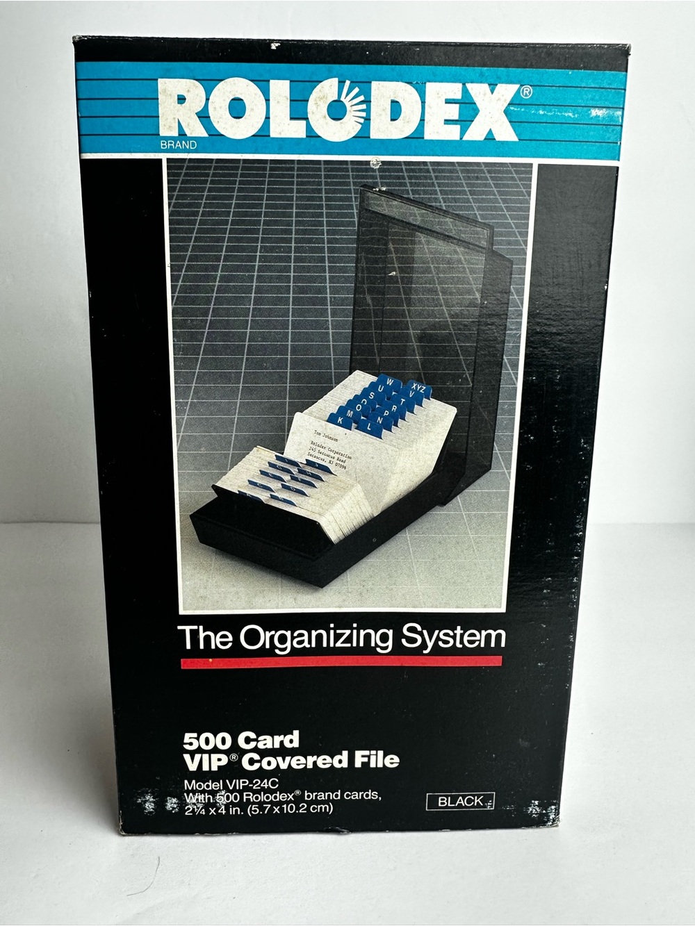 Vintage Rolodex Card File 500 Card VIP Covered File NEW with DAMAGED BOX